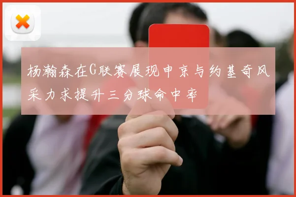 杨瀚森在G联赛展现申京与约基奇风采力求提升三分球命中率